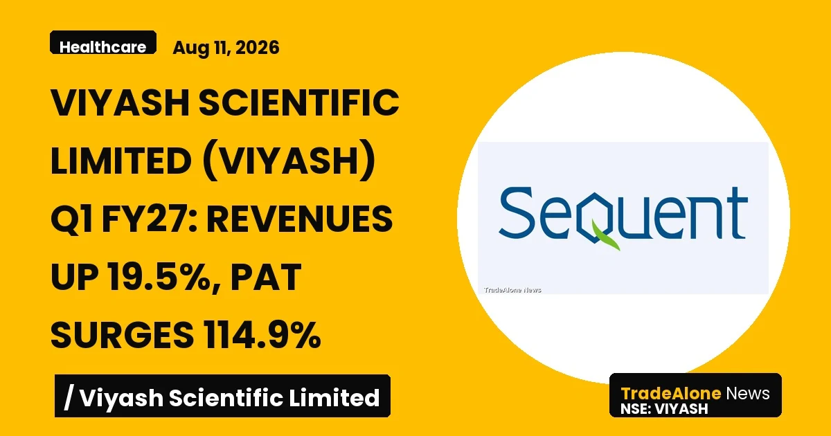 Viyash Scientific Limited Viyash Q1 FY27 Results