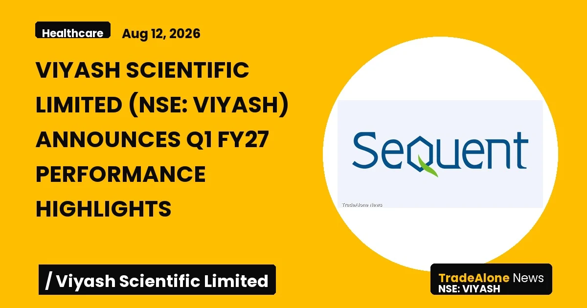 Viyash Scientific Limited NSE Viyash Q1 FY27 Results