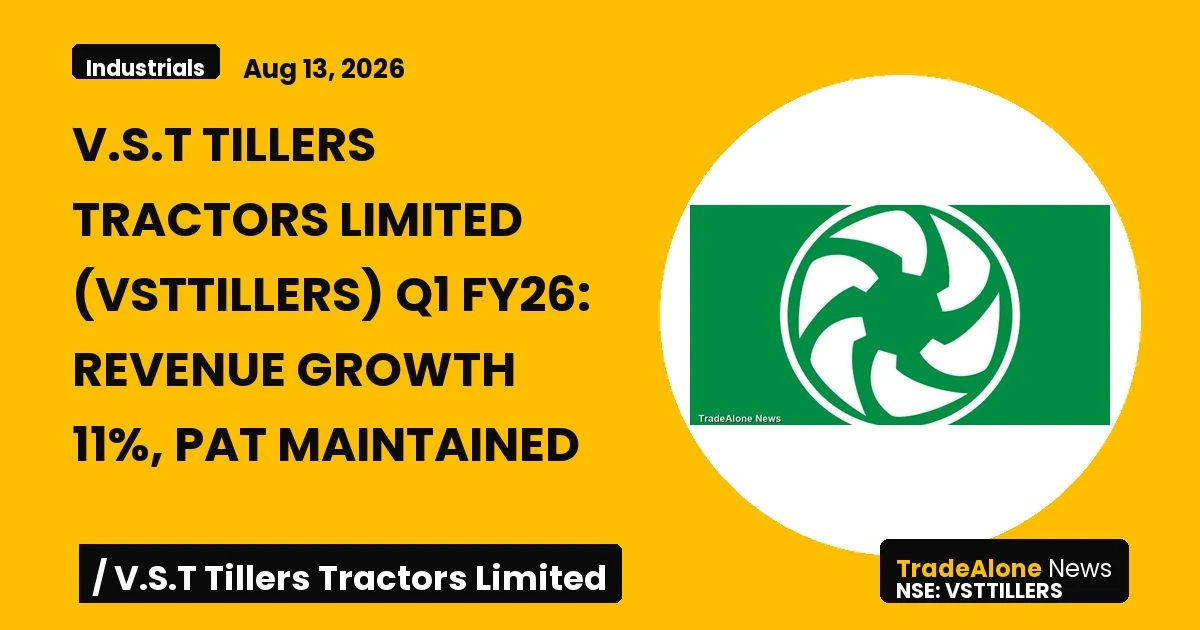 V.s.t Tillers Tractors Limited Vsttillers Q1 FY26 Results