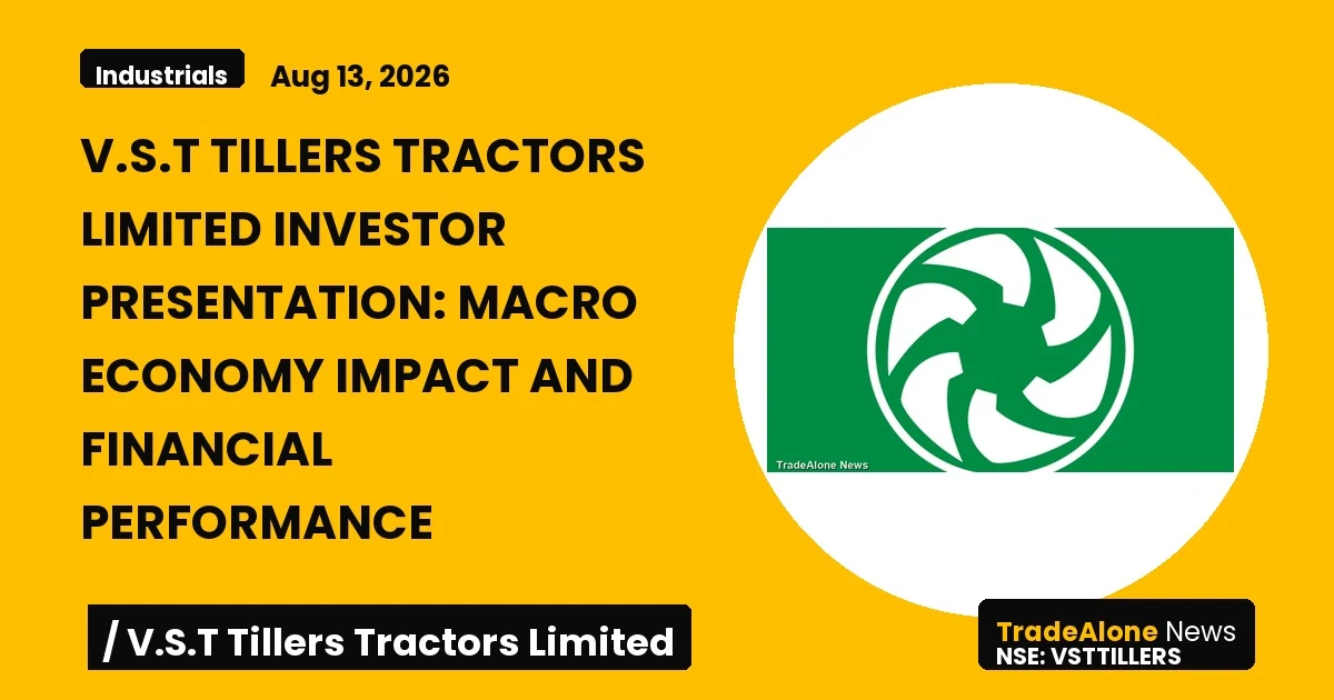 V.s.t Tillers Tractors Limited Vsttillers Investor Presentation Q2 FY 27