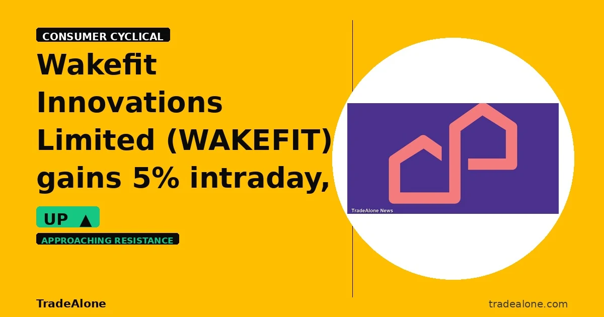 Wakefit Innovations Limited WAKEFIT gains 5% intraday