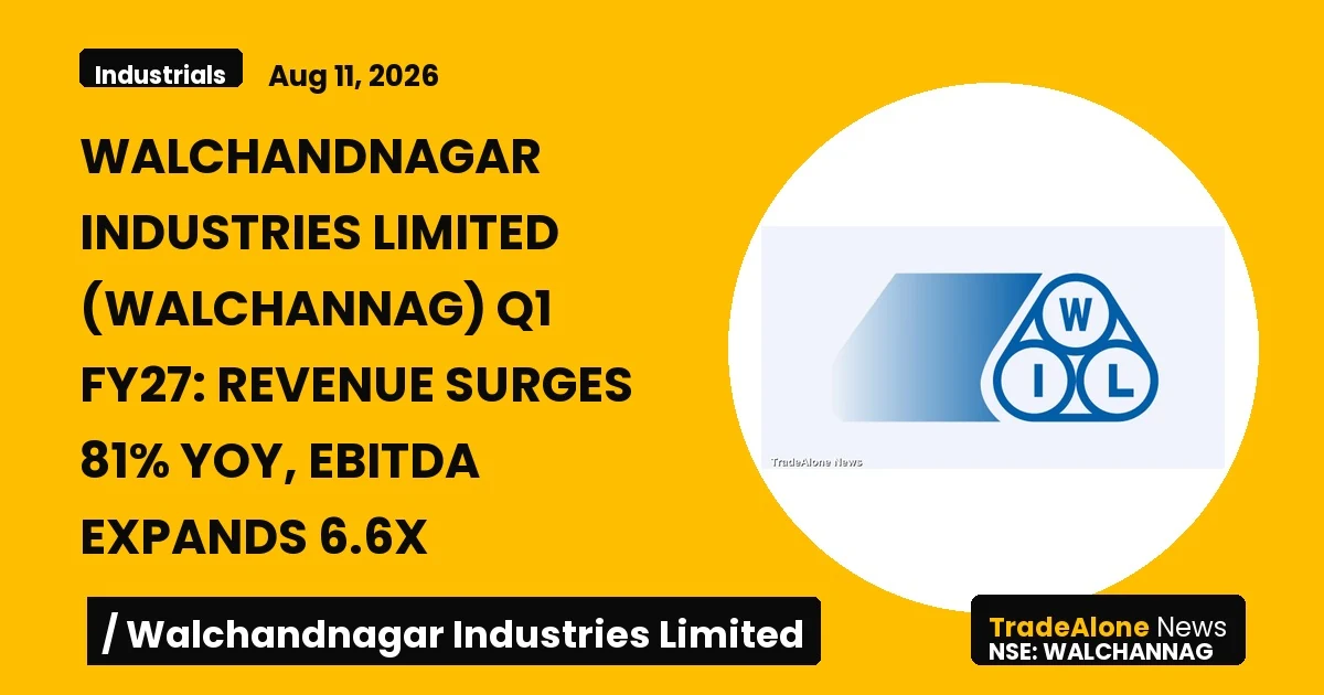 Walchandnagar Industries Limited Walchannag Q1 FY27 Results