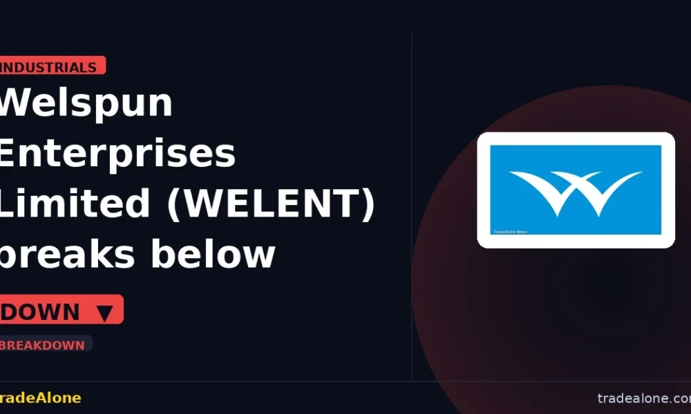 Welspun Enterprises Limited WELENT breaks below support
