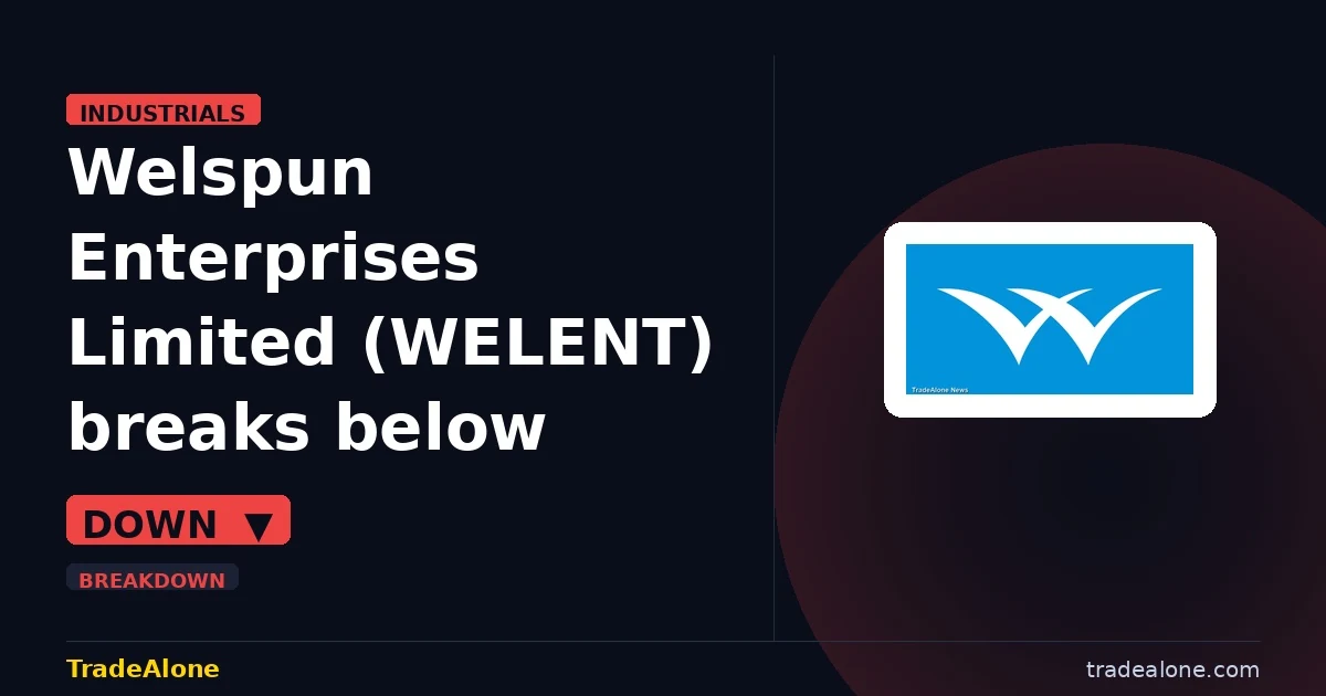 Welspun Enterprises Limited WELENT breaks below support