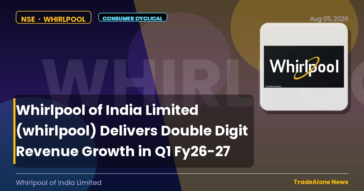 Whirlpool of India Limited Whirlpool Q1 Fy26-27 Results