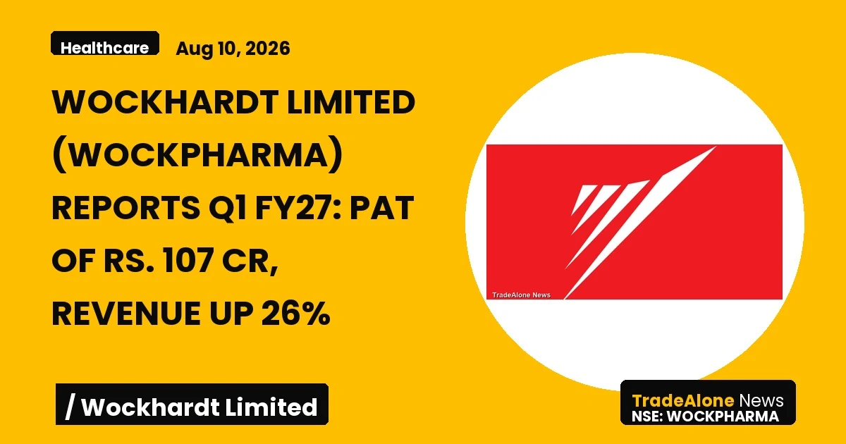 Wockhardt Limited Wockpharma Q1 FY27 Results
