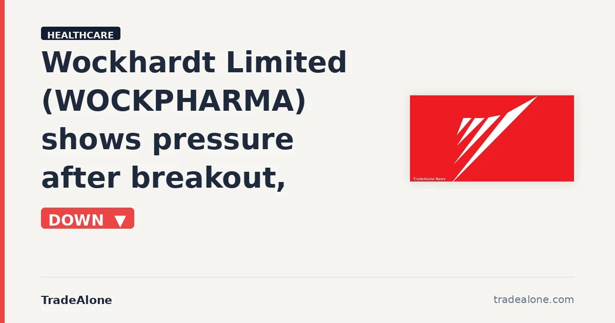 Wockhardt Limited WOCKPHARMA pulls back from breakout highs