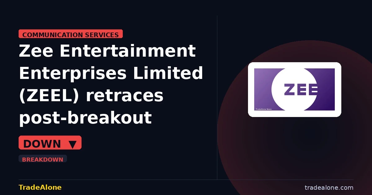 Zee Entertainment Enterprises Limited ZEEL pulls back from breakout highs