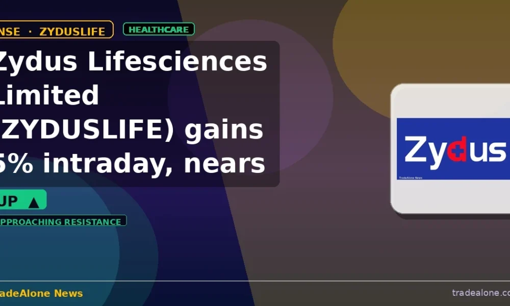 Zydus Lifesciences Limited ZYDUSLIFE gains 5% intraday nears resistance