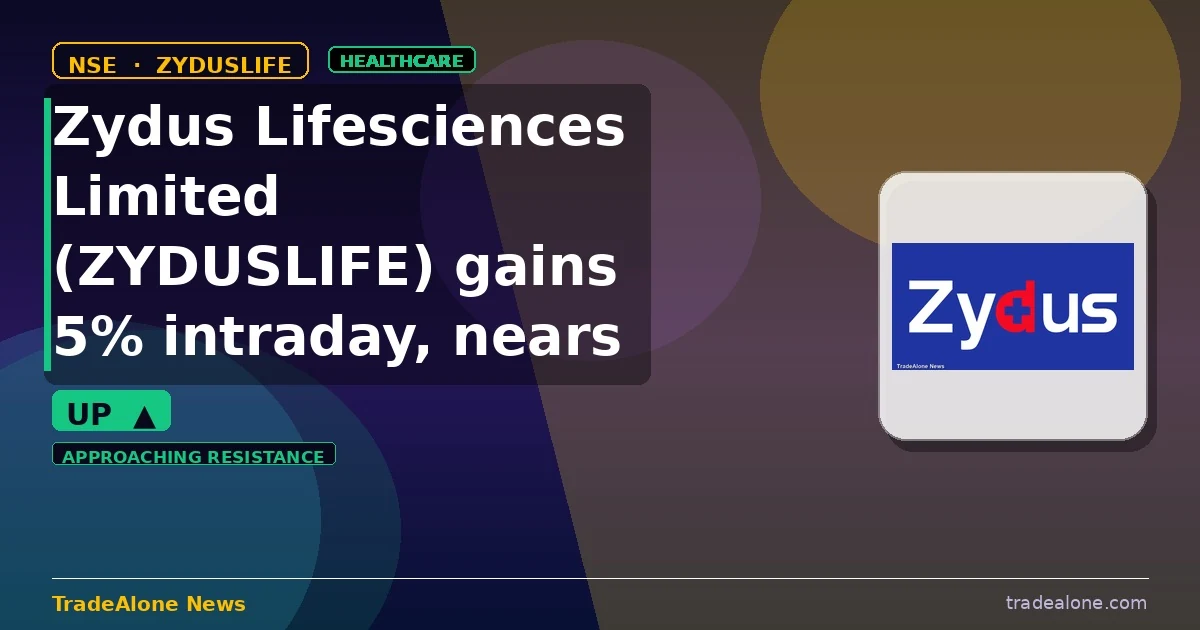 Zydus Lifesciences Limited ZYDUSLIFE gains 5% intraday nears resistance