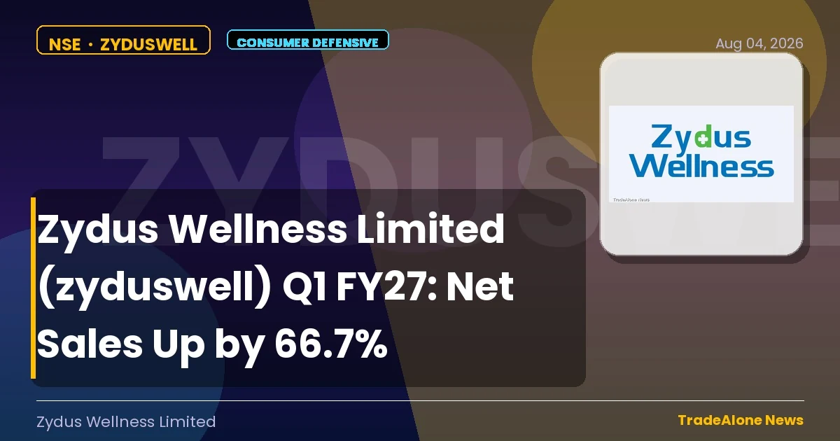 Zydus Wellness Limited Zyduswell Q1 FY27 Results