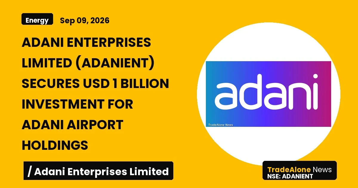 Adani Enterprises Limited Adanient USD 1 Billion Investment September 2026