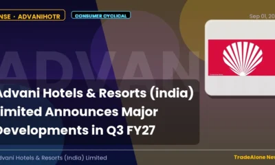 Advani Hotels & Resorts (india) Limited Q3 FY27 Announcement