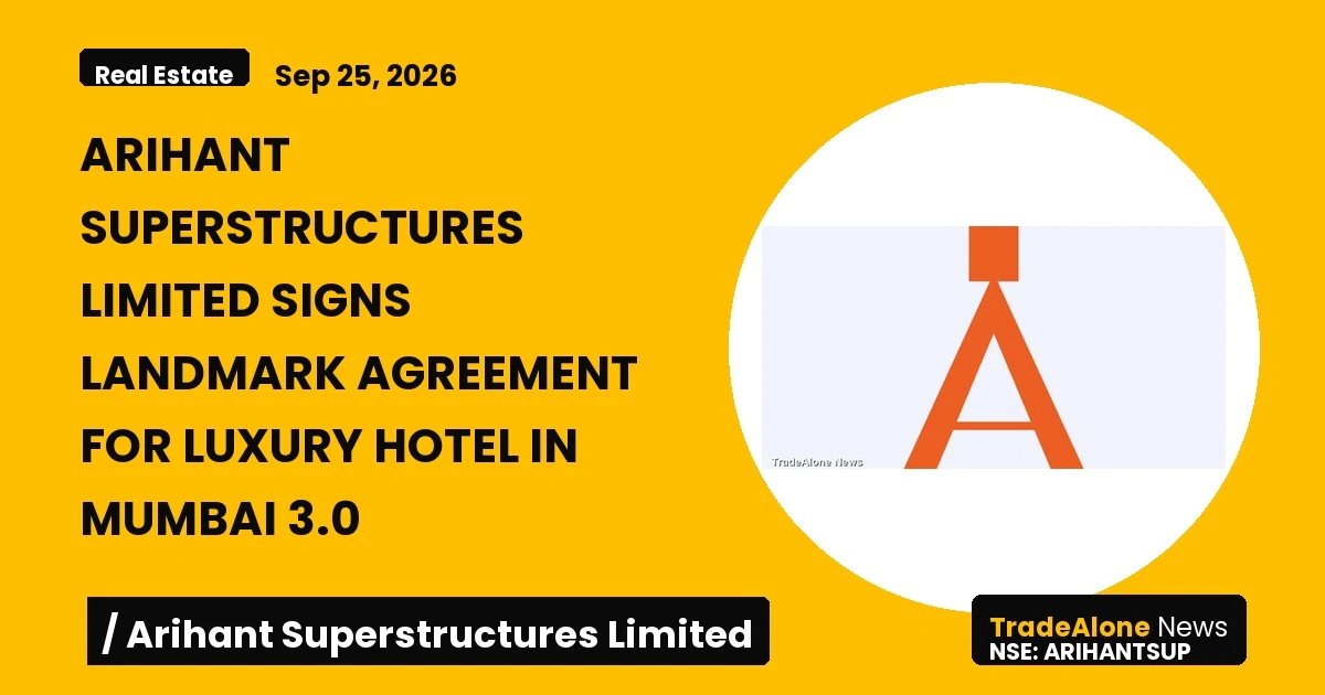 Arihant Superstructures Limited Arihantsup Q3 FY26 Luxury Hotel Mumbai 3.0