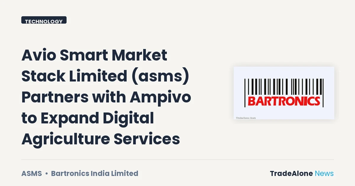 Avio Smart Market Stack Limited ASMS Q3 FY26 Partnership