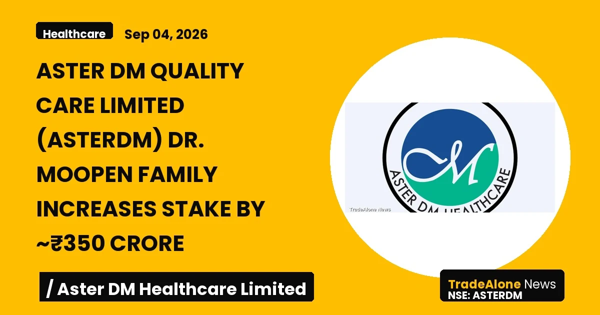 Aster DM Quality Care Limited Asterdm Stake Increase FY26