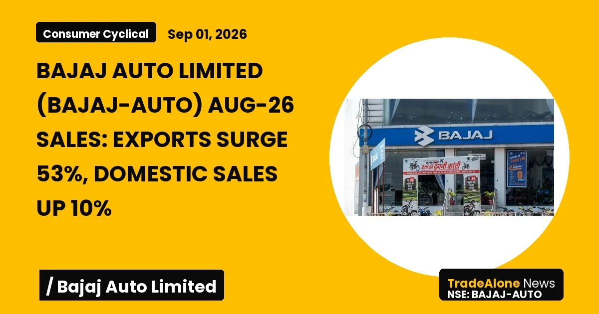 Bajaj Auto Limited Bajaj-auto Aug-26 Sales