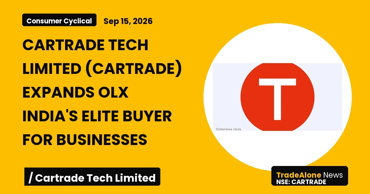 Cartrade Tech Limited Cartrade Elite Buyer Launch