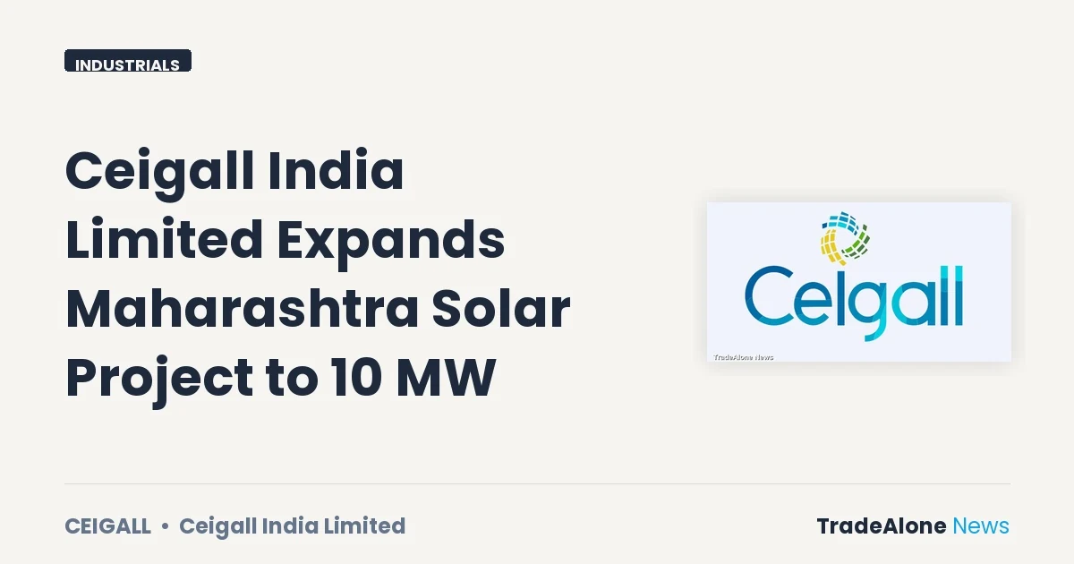 Ceigall India Limited Ceigall Solar Expansion