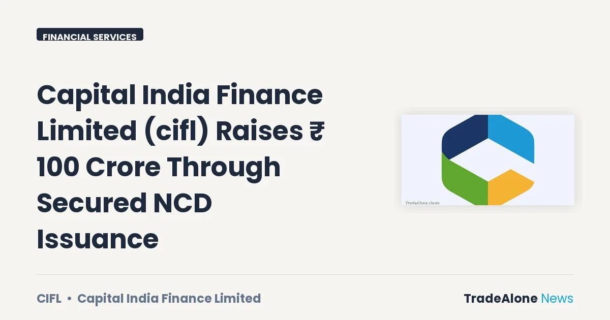 Capital India Finance Limited CIFL Secured NCD Issuance September 2026