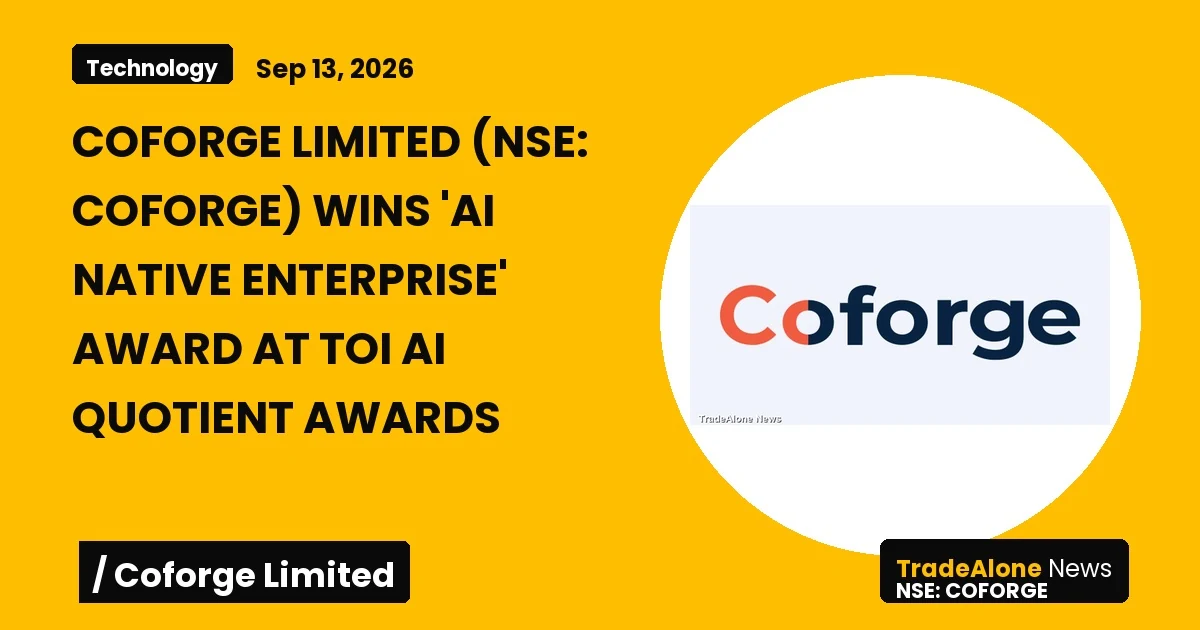 Coforge Limited NSE Coforge AI Native Award