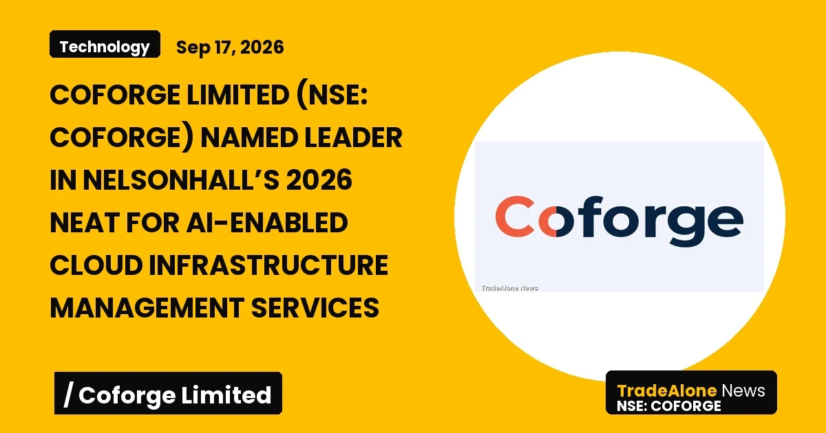 Coforge Limited NSE Coforge 2026 NEAT Recognition
