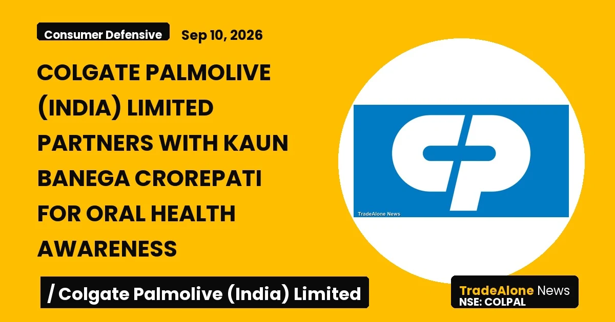 Colgate Palmolive (india) Limited Q3 FY26 Oral Health Awareness