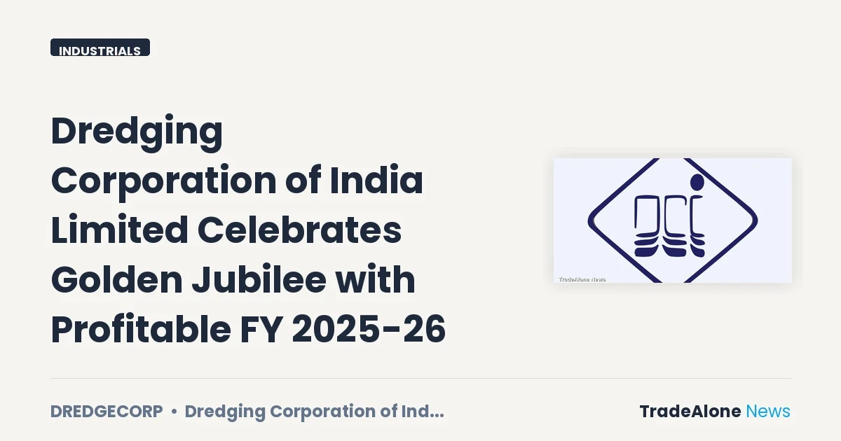 Dredging Corporation of India Limited Dredgecorp FY 2026 Golden Jubilee