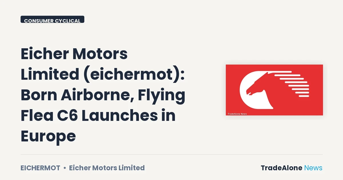 Eicher Motors Limited Eichermot September 2026 Airborne