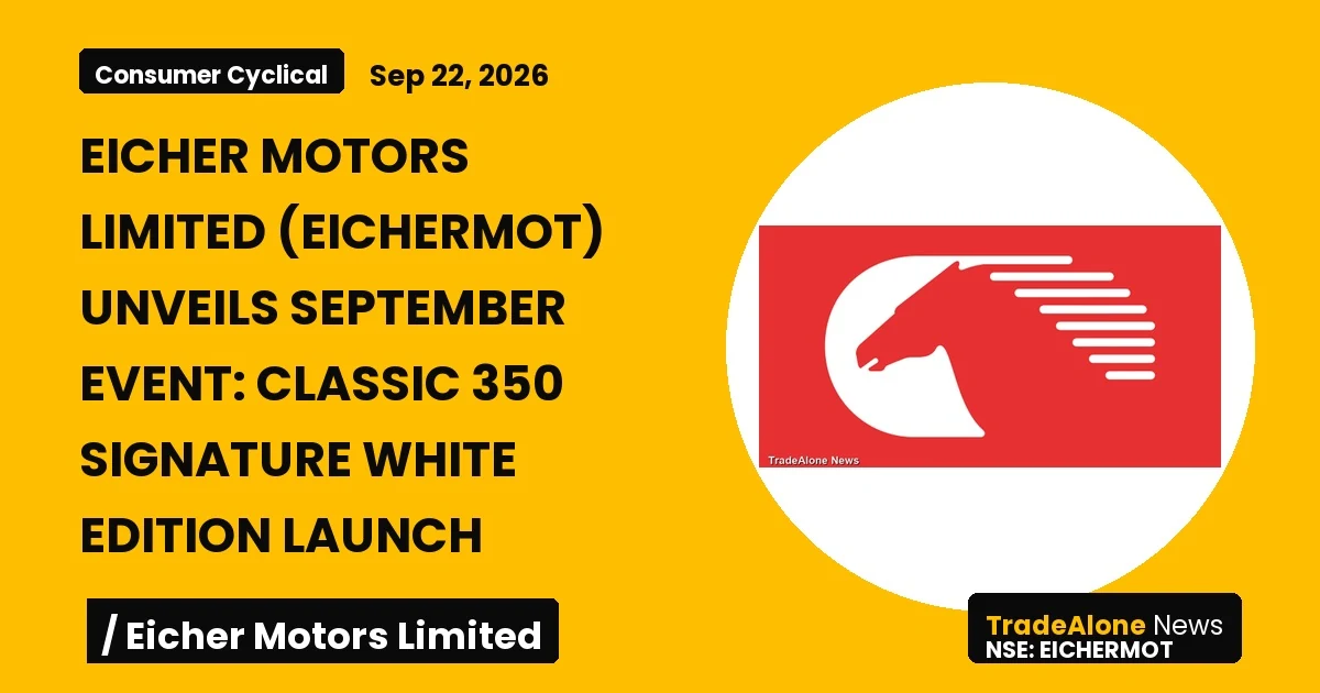 Eicher Motors Limited Eichermot September Event