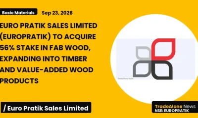 Euro Pratik Sales Limited Europratik Acquire 56% Stake Fab Wood