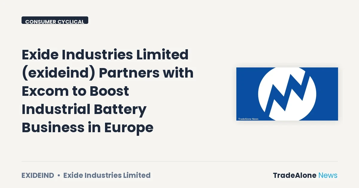 Exide Industries Limited Exideind Strategic Partnership