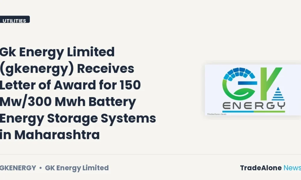 Gk Energy Limited NSE Gkenergy Battery Energy Storage Systems Maharashtra