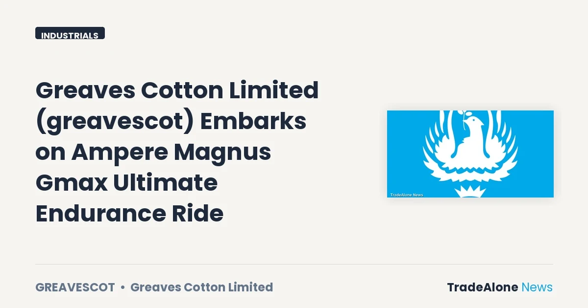 Greaves Cotton Limited Greavescot Ultimate Endurance Ride
