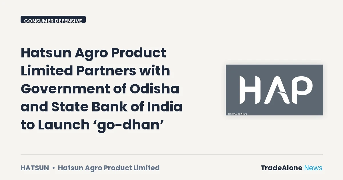 Hatsun Agro Product Limited NSE: Hatsun Odisha Partnership