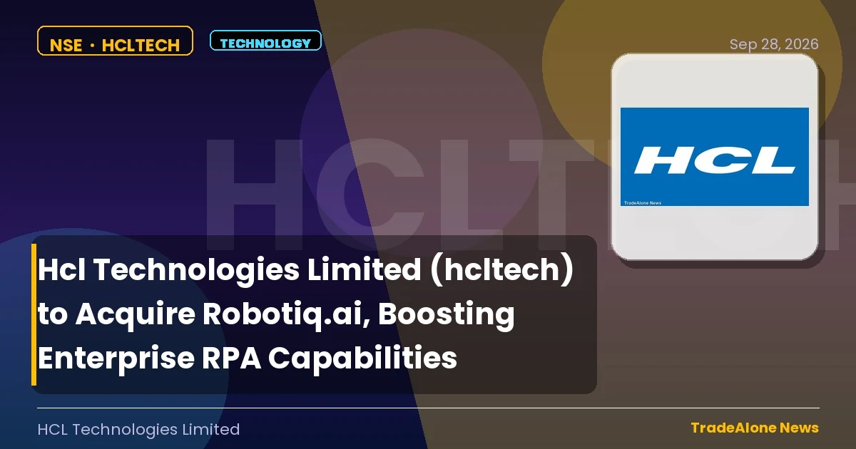 Hcl Technologies Limited Hcltech Q3 FY27 Acquisition