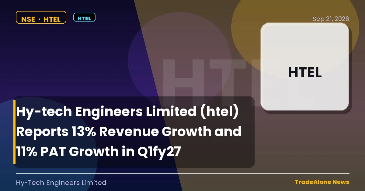 Hy-tech Engineers Limited HTEL Q1fy27 Results