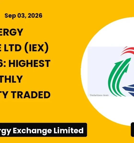 Indian Energy Exchange Limited NSE IEX August’26 Highest Electricity Traded Volume