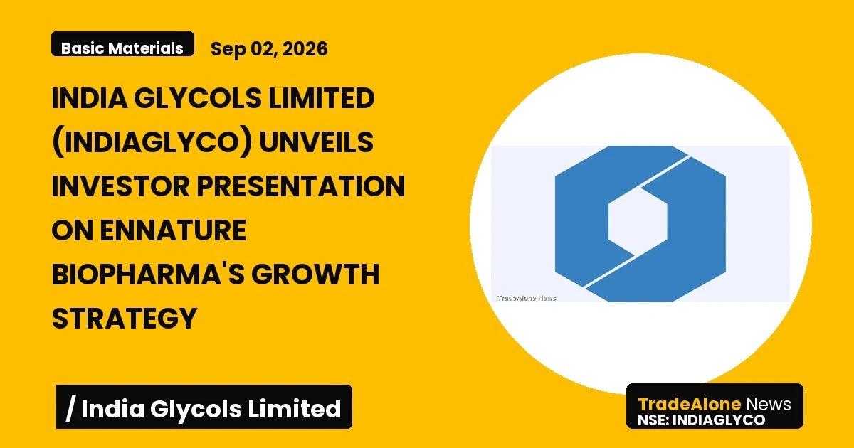 India Glycols Limited Indiaglyco Investor Presentation Ennature Biopharma