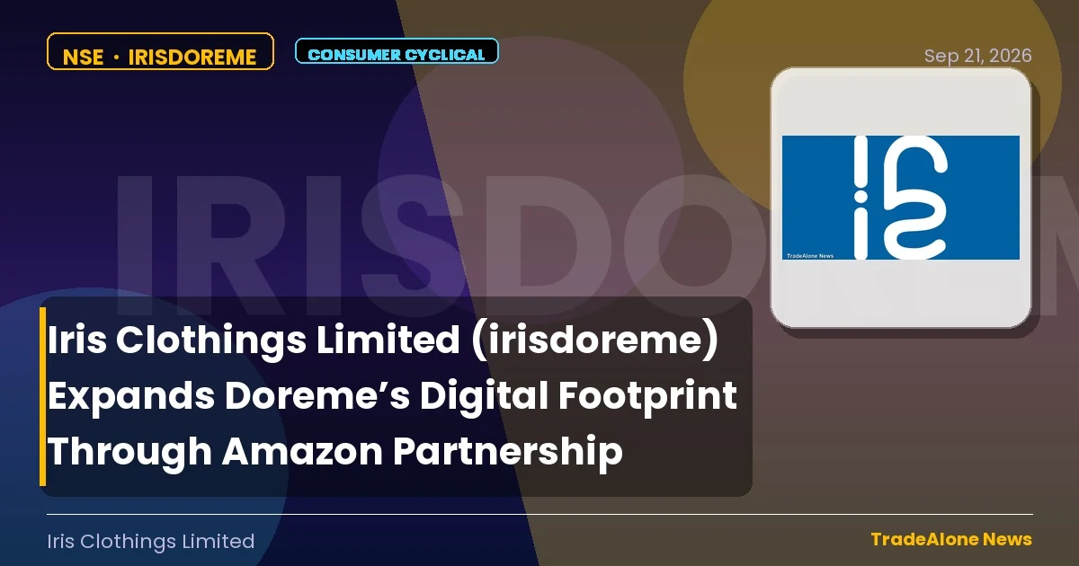 Iris Clothings Limited Irisdoreme Q3 FY26 Amazon Partnership