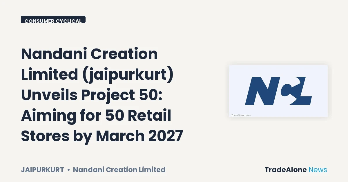 Nandani Creation Limited NSE Jaipurkurt Project 50