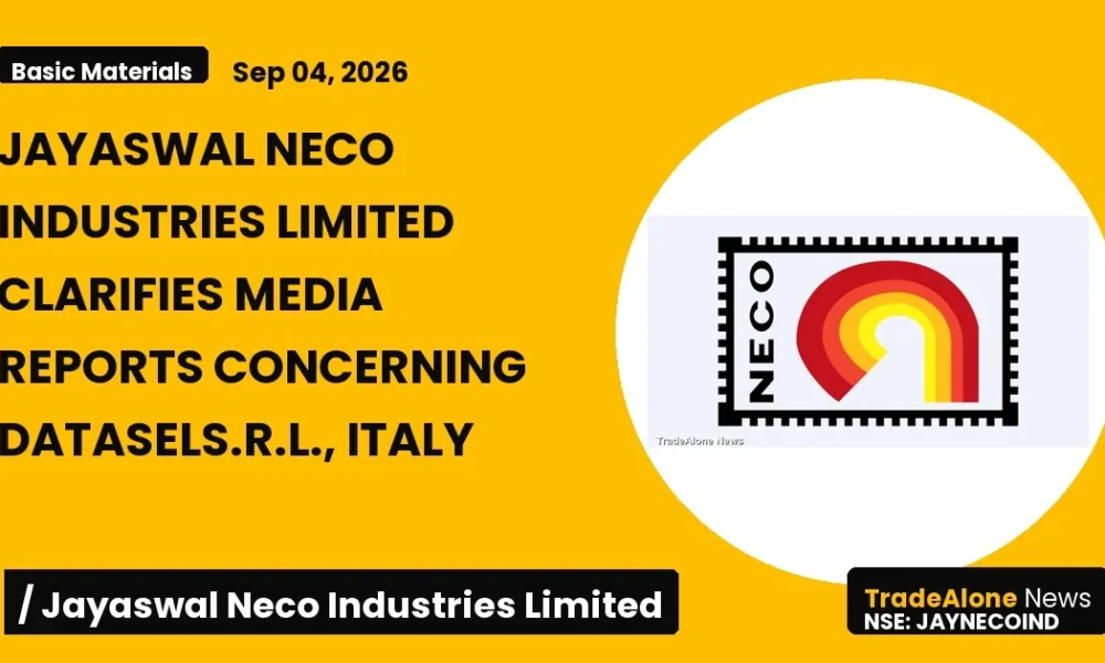 Jayaswal Neco Industries Limited Jaynecoind Clarification