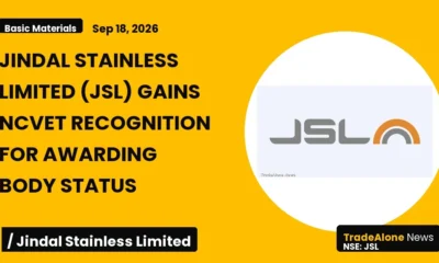 Jindal Stainless Limited JSL NCVET Recognition