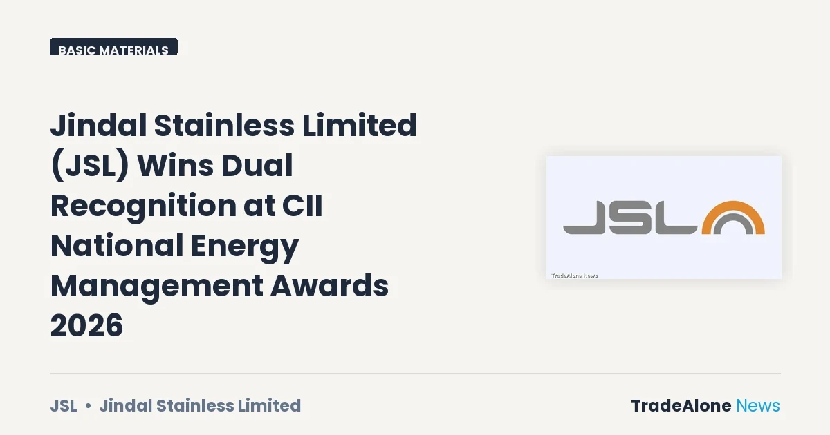 Jindal Stainless Limited JSL 2026 Energy Awards