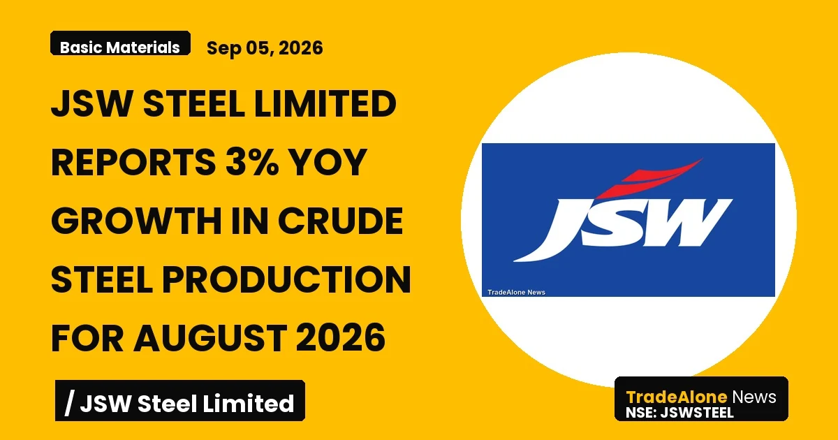 Jsw Steel Limited Jswsteel August 2026 Production