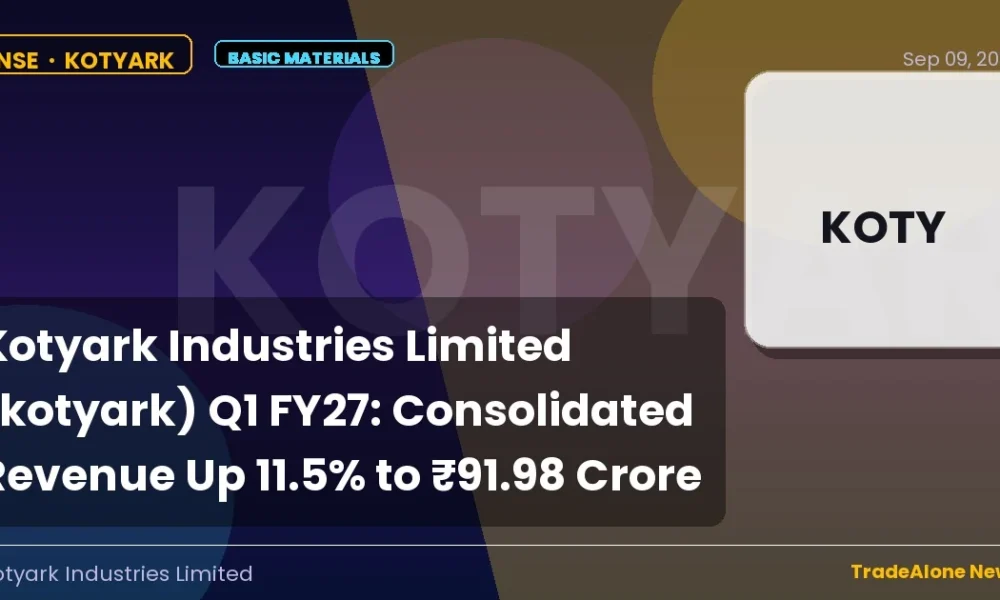 Kotyark Industries Limited Kotyark Q1 FY27 Consolidated Revenue