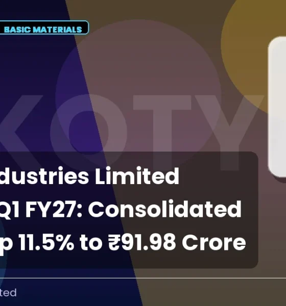 Kotyark Industries Limited Kotyark Q1 FY27 Consolidated Revenue