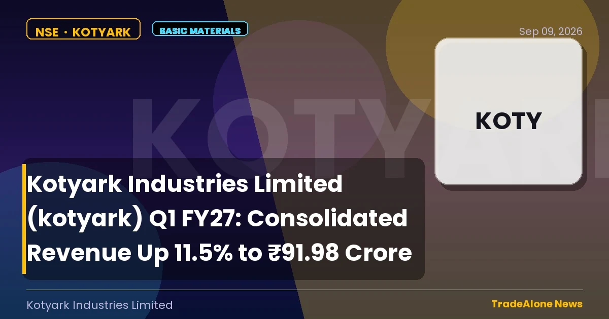 Kotyark Industries Limited Kotyark Q1 FY27 Consolidated Revenue