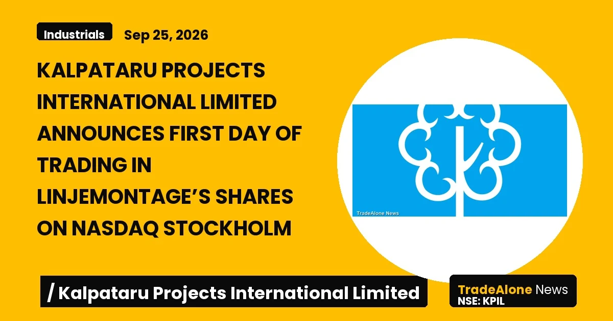 Kalpataru Projects International Limited KPIL First Day Trading Linjemontage