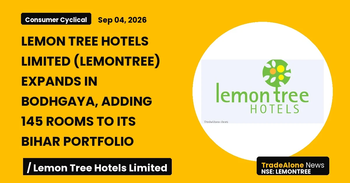 Lemon Tree Hotels Limited Lemontree Expansion Bodhgaya